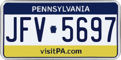 PA license plate JFV5697