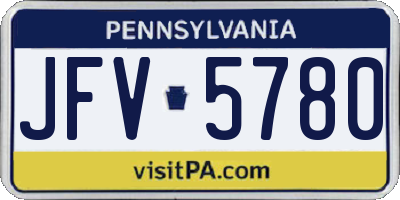 PA license plate JFV5780
