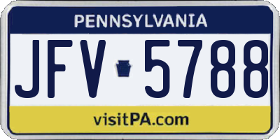PA license plate JFV5788