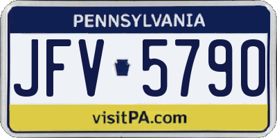 PA license plate JFV5790