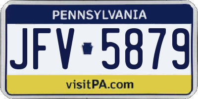 PA license plate JFV5879