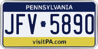 PA license plate JFV5890