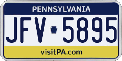 PA license plate JFV5895