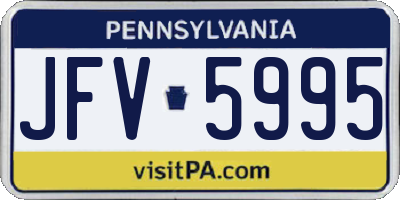 PA license plate JFV5995