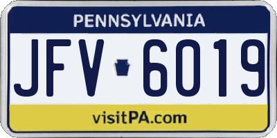 PA license plate JFV6019