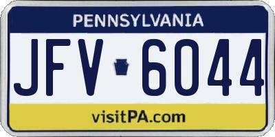 PA license plate JFV6044