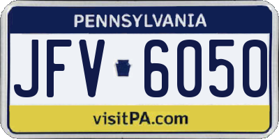 PA license plate JFV6050