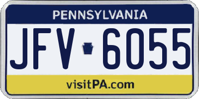 PA license plate JFV6055