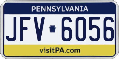 PA license plate JFV6056