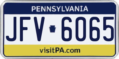 PA license plate JFV6065