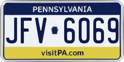 PA license plate JFV6069