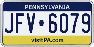 PA license plate JFV6079