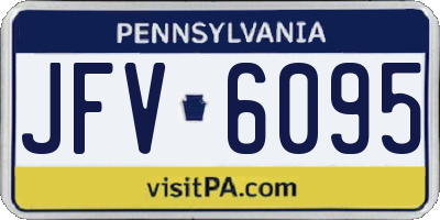 PA license plate JFV6095