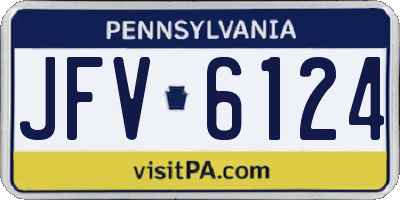 PA license plate JFV6124