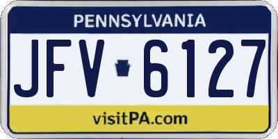 PA license plate JFV6127