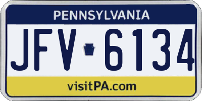 PA license plate JFV6134