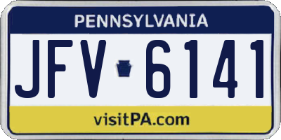 PA license plate JFV6141
