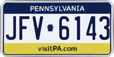 PA license plate JFV6143