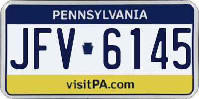 PA license plate JFV6145