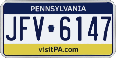 PA license plate JFV6147