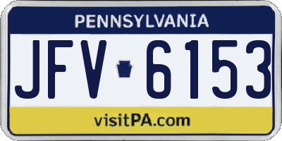 PA license plate JFV6153