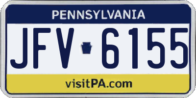 PA license plate JFV6155