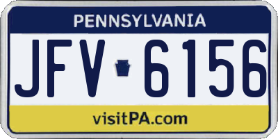 PA license plate JFV6156