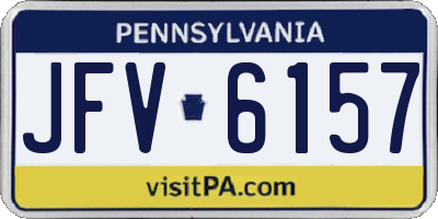 PA license plate JFV6157