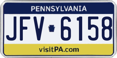 PA license plate JFV6158