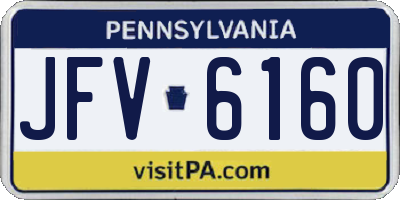PA license plate JFV6160