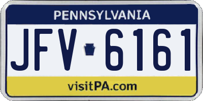 PA license plate JFV6161