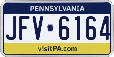 PA license plate JFV6164