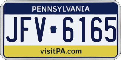 PA license plate JFV6165