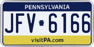 PA license plate JFV6166