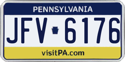 PA license plate JFV6176