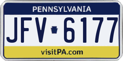 PA license plate JFV6177