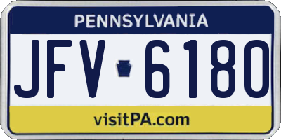 PA license plate JFV6180