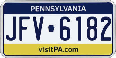PA license plate JFV6182