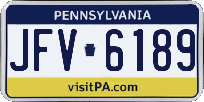 PA license plate JFV6189