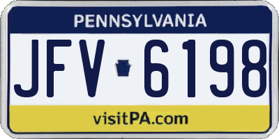 PA license plate JFV6198