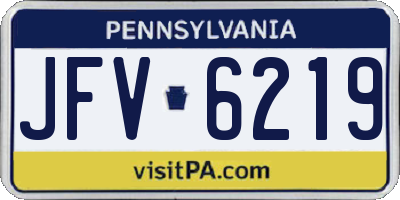 PA license plate JFV6219