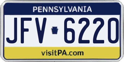 PA license plate JFV6220