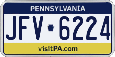 PA license plate JFV6224