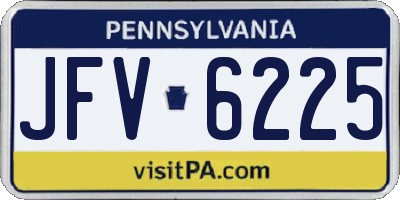 PA license plate JFV6225
