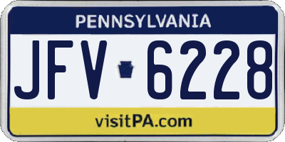 PA license plate JFV6228