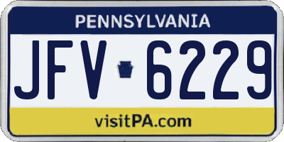 PA license plate JFV6229