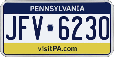 PA license plate JFV6230
