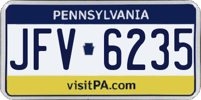 PA license plate JFV6235