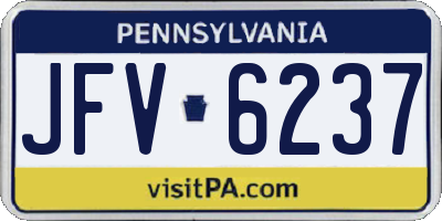 PA license plate JFV6237