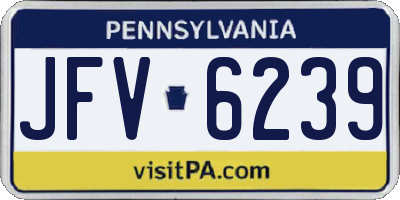 PA license plate JFV6239